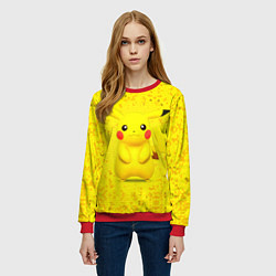 Свитшот женский Pikachu, цвет: 3D-красный — фото 2