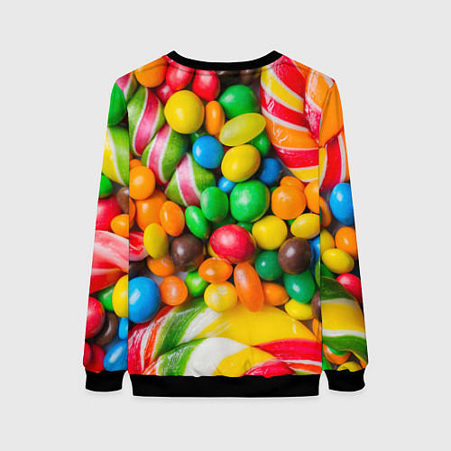Женский свитшот Сладкие конфетки / 3D-Черный – фото 2