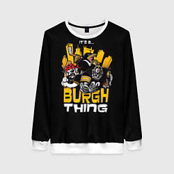 Свитшот женский Burgh Thing, цвет: 3D-белый