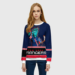 Свитшот женский New York Rangers, цвет: 3D-белый — фото 2