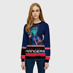 Свитшот женский New York Rangers, цвет: 3D-черный — фото 2