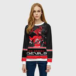 Свитшот женский New Jersey Devils, цвет: 3D-белый — фото 2