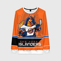 Свитшот женский New York Islanders, цвет: 3D-белый