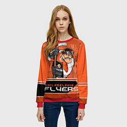 Свитшот женский Philadelphia Flyers, цвет: 3D-красный — фото 2