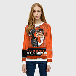Свитшот женский Philadelphia Flyers, цвет: 3D-белый — фото 2