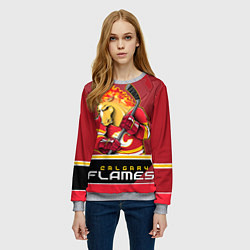 Свитшот женский Calgary Flames, цвет: 3D-меланж — фото 2