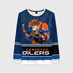 Свитшот женский Edmonton Oilers, цвет: 3D-белый