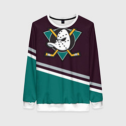 Свитшот женский Anaheim Ducks, цвет: 3D-белый