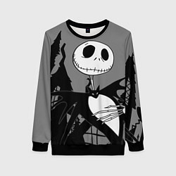 Свитшот женский Джек: повелитель тыкв, цвет: 3D-черный