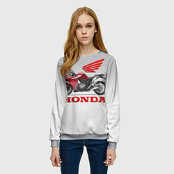 Свитшот женский Honda 2, цвет: 3D-меланж — фото 2