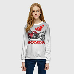 Свитшот женский Honda 2, цвет: 3D-белый — фото 2