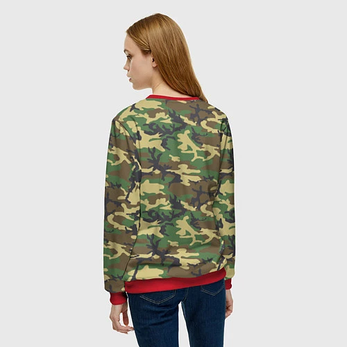 Женский свитшот Bruins Camouflage / 3D-Красный – фото 4