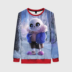 Свитшот женский Winter forest & Sans, цвет: 3D-красный