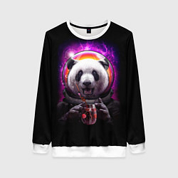 Свитшот женский Panda Cosmonaut, цвет: 3D-белый