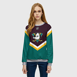 Свитшот женский NHL: Anaheim Ducks, цвет: 3D-меланж — фото 2