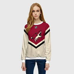 Свитшот женский NHL: Arizona Coyotes, цвет: 3D-белый — фото 2
