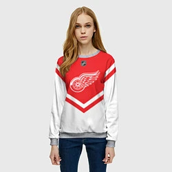 Свитшот женский NHL: Detroit Red Wings, цвет: 3D-меланж — фото 2