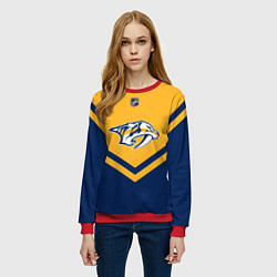 Свитшот женский NHL: Nashville Predators, цвет: 3D-красный — фото 2