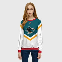 Свитшот женский NHL: San Jose Sharks, цвет: 3D-красный — фото 2