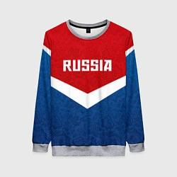 Свитшот женский Russia Team, цвет: 3D-меланж