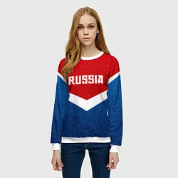 Свитшот женский Russia Team, цвет: 3D-белый — фото 2