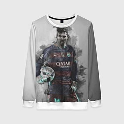 Свитшот женский Lionel Messi, цвет: 3D-белый