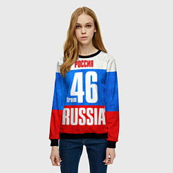 Свитшот женский Russia: from 46, цвет: 3D-черный — фото 2
