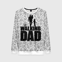 Свитшот женский Walking Dad, цвет: 3D-белый