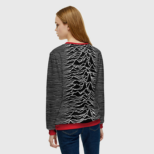 Женский свитшот Joy Division: Unknown Pleasures / 3D-Красный – фото 4