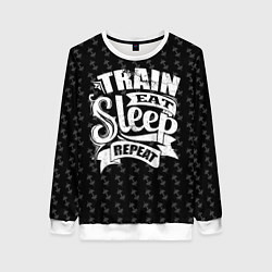 Женский свитшот Train Eat Sleep Repeat