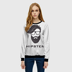 Свитшот женский Hipster, цвет: 3D-черный — фото 2
