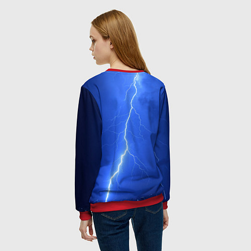 Женский свитшот AC/DC: Lightning / 3D-Красный – фото 4