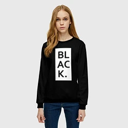 Свитшот женский Black, цвет: 3D-черный — фото 2