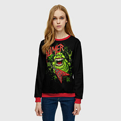 Свитшот женский Slayer Slimer, цвет: 3D-красный — фото 2
