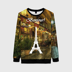 Свитшот женский Bonjour - Paris, цвет: 3D-черный