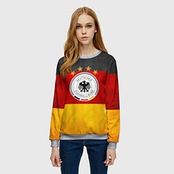 Свитшот женский Сборная Германии, цвет: 3D-меланж — фото 2