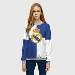 Свитшот женский Real Madrid: Blue style, цвет: 3D-меланж — фото 2