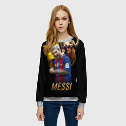 Свитшот женский Messi Star, цвет: 3D-меланж — фото 2