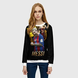 Свитшот женский Messi Star, цвет: 3D-белый — фото 2