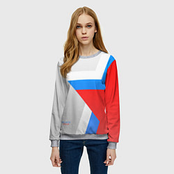 Свитшот женский Звезда России, цвет: 3D-меланж — фото 2