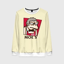 Свитшот женский Moe's KFC, цвет: 3D-белый