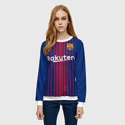Свитшот женский FCB Barcelona: Rakuten, цвет: 3D-белый — фото 2