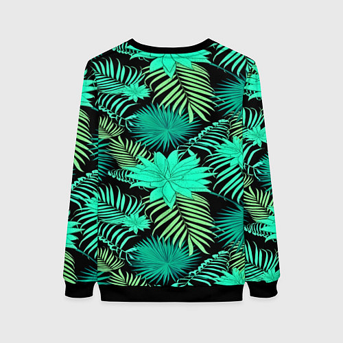 Женский свитшот Tropical pattern / 3D-Черный – фото 2