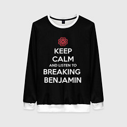 Свитшот женский Keep Calm & Breaking Benjamin, цвет: 3D-белый