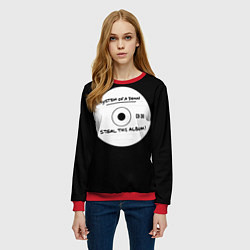 Свитшот женский SOAD: Steal this album, цвет: 3D-красный — фото 2