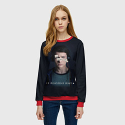 Свитшот женский 13 reason why, цвет: 3D-красный — фото 2
