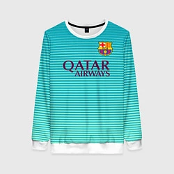 Свитшот женский Barcelona FC: Aqua, цвет: 3D-белый