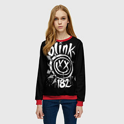 Свитшот женский Blink-182, цвет: 3D-красный — фото 2