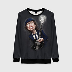Свитшот женский AC/DC: Guitarist, цвет: 3D-черный