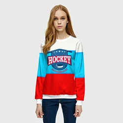 Свитшот женский Hockey Russia, цвет: 3D-белый — фото 2